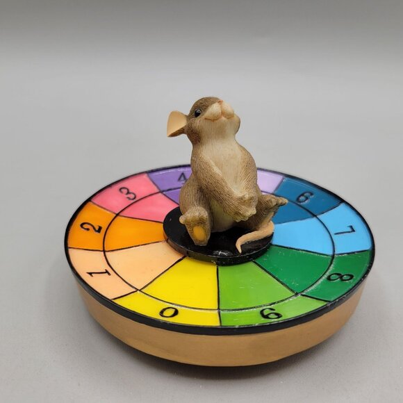Charming Tails Lets Play Mouse Figurine Spinning Wheel Club Exclusive - Picture 4 of 8
